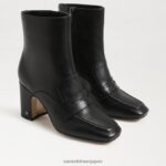 jp Sam Edelman 女性 フェナ アンクルブーティ 黒い革 4NFV0P853 履物