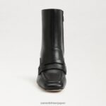 jp Sam Edelman 女性 フェナ アンクルブーティ 黒い革 4NFV0P853 履物 - Image 3