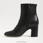 jp Sam Edelman 女性 フェナ アンクルブーティ 黒い革 4NFV0P853 履物 - Image 4