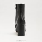 jp Sam Edelman 女性 フェナ アンクルブーティ 黒い革 4NFV0P853 履物 - Image 5