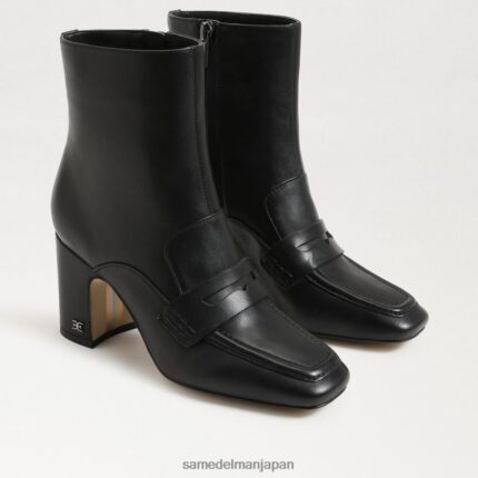 jp Sam Edelman 女性 フェナ アンクルブーティ 黒い革 4NFV0P853 履物