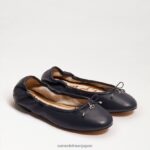 jp Sam Edelman 女性 フェリシア バレエ フラット ネイビーレザー 4NFV0P126 履物