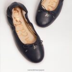 jp Sam Edelman 女性 フェリシア バレエ フラット ネイビーレザー 4NFV0P126 履物 - Image 7