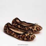 jp Sam Edelman 女性 フェリシア バレエ フラット 新しい黄褐色のヒョウ 4NFV0P124 履物