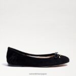 jp Sam Edelman 女性 フェリシア バレエ フラット 黒いスエード 4NFV0P133 履物 - Image 2