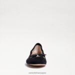 jp Sam Edelman 女性 フェリシア バレエ フラット 黒いスエード 4NFV0P133 履物 - Image 3