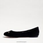 jp Sam Edelman 女性 フェリシア バレエ フラット 黒いスエード 4NFV0P133 履物 - Image 4