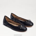 jp Sam Edelman 女性 フェリシア バレエ フラット 黒い革 4NFV0P127 履物