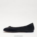 jp Sam Edelman 女性 フェリシア バレエ フラット 黒い革 4NFV0P127 履物 - Image 4