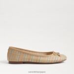jp Sam Edelman 女性 フェリシア リュクス バレエ フラット 天然マルチラフィア 4NFV0P281 履物 - Image 2