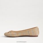 jp Sam Edelman 女性 フェリシア リュクス バレエ フラット 天然マルチラフィア 4NFV0P281 履物 - Image 4