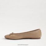 jp Sam Edelman 女性 フェリシア リュクス バレエ フラット ソフトベージュ 4NFV0P283 履物 - Image 4