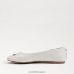 jp Sam Edelman 女性 フェリシア リュクス バレエ フラット 明るい白色 4NFV0P287 履物 - Image 4