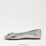 jp Sam Edelman 女性 フェリシア リュクス バレエ フラット ソフトシルバー 4NFV0P290 履物 - Image 4
