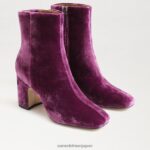 jp Sam Edelman 女性 フォーンアンクルブーティ ディープオーキッドベルベット 4NFV0P782 履物