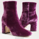 jp Sam Edelman 女性 フォーンアンクルブーティ ディープオーキッドベルベット 4NFV0P782 履物 - Image 7