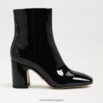 jp Sam Edelman 女性 フォーンアンクルブーティ ブラックパテント 4NFV0P787 履物 - Image 2