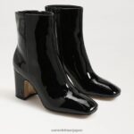 jp Sam Edelman 女性 フォーンアンクルブーティ ブラックパテント 4NFV0P787 履物