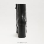 jp Sam Edelman 女性 フォーンアンクルブーティ 黒い革 4NFV0P784 履物 - Image 5