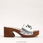 jp Sam Edelman 女性 フランシーナ ミュールサンダル 銀 4NFV0P519 履物 - Image 2