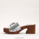 jp Sam Edelman 女性 フランシーナ ミュールサンダル 銀 4NFV0P519 履物 - Image 4
