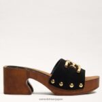 jp Sam Edelman 女性 フランシーナ ミュールサンダル 黒いスエード 4NFV0P520 履物 - Image 2
