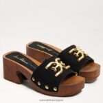 jp Sam Edelman 女性 フランシーナ ミュールサンダル 黒いスエード 4NFV0P520 履物