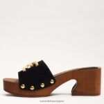 jp Sam Edelman 女性 フランシーナ ミュールサンダル 黒いスエード 4NFV0P520 履物 - Image 4