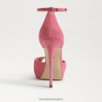 jp Sam Edelman 女性 フロレンシア ピープトゥ プラットフォームヒール カーマインローズスエード 4NFV0P769 履物 - Image 5