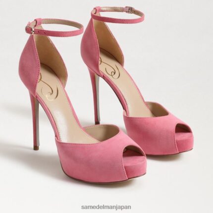 jp Sam Edelman 女性 フロレンシア ピープトゥ プラットフォームヒール カーマインローズスエード 4NFV0P769 履物
