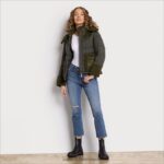 jp Sam Edelman 女性 フード付きショートフグ オリーブ 4NFV0P1252 衣服