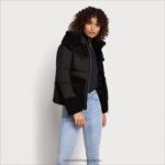 jp Sam Edelman 女性 フード付きショートフグ 黒 4NFV0P1161 衣服