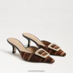 jp Sam Edelman 女性 ブリット キトゥン ヒール ミュール ブラウンマルチ 4NFV0P430 履物