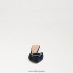 jp Sam Edelman 女性 ブリット キトゥン ヒール ミュール ディープサファイアベルベット 4NFV0P433 履物 - Image 3