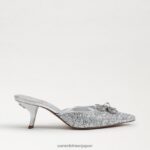 jp Sam Edelman 女性 ブリットツアーキトゥンヒール ソフトシルバー 4NFV0P588 履物 - Image 2