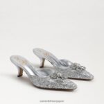jp Sam Edelman 女性 ブリットツアーキトゥンヒール ソフトシルバー 4NFV0P588 履物