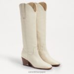 jp Sam Edelman 女性 ブリテン ウエスタン ブーツ モダンなアイボリーレザー 4NFV0P814 履物