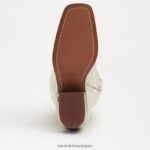 jp Sam Edelman 女性 ブリテン ウエスタン ブーツ モダンなアイボリーレザー 4NFV0P814 履物 - Image 6