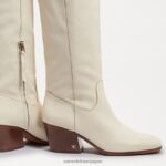 jp Sam Edelman 女性 ブリテン ウエスタン ブーツ モダンなアイボリーレザー 4NFV0P814 履物 - Image 7
