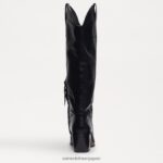 jp Sam Edelman 女性 ブリテン ウエスタン ブーツ 黒い革 4NFV0P815 履物 - Image 5