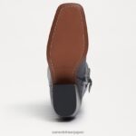 jp Sam Edelman 女性 ブリテン ウエスタン ブーツ 黒い革 4NFV0P815 履物 - Image 6