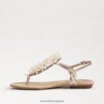 jp Sam Edelman 女性 ブリンダ トングサンダル 金箔 4NFV0P727 履物 - Image 4