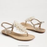 jp Sam Edelman 女性 ブリンダ トングサンダル 金箔 4NFV0P727 履物 - Image 7