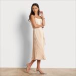 jp Sam Edelman 女性 プリーツミディドレス 生成り 4NFV0P1063 衣服