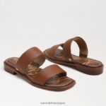 jp Sam Edelman 女性 ヘイディー スライド サンダル サドルレザー 4NFV0P571 履物 - Image 7