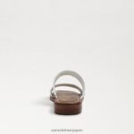 jp Sam Edelman 女性 ヘイディー スライド サンダル 白い革 4NFV0P573 履物 - Image 5