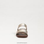 jp Sam Edelman 女性 ヘイディー スライド サンダル 金箔革 4NFV0P574 履物 - Image 3