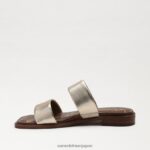 jp Sam Edelman 女性 ヘイディー スライド サンダル 金箔革 4NFV0P574 履物 - Image 4