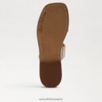 jp Sam Edelman 女性 ヘイディー スライド サンダル 金箔革 4NFV0P574 履物 - Image 6