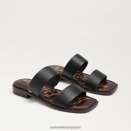 jp Sam Edelman 女性 ヘイディー スライド サンダル 黒い革 4NFV0P572 履物